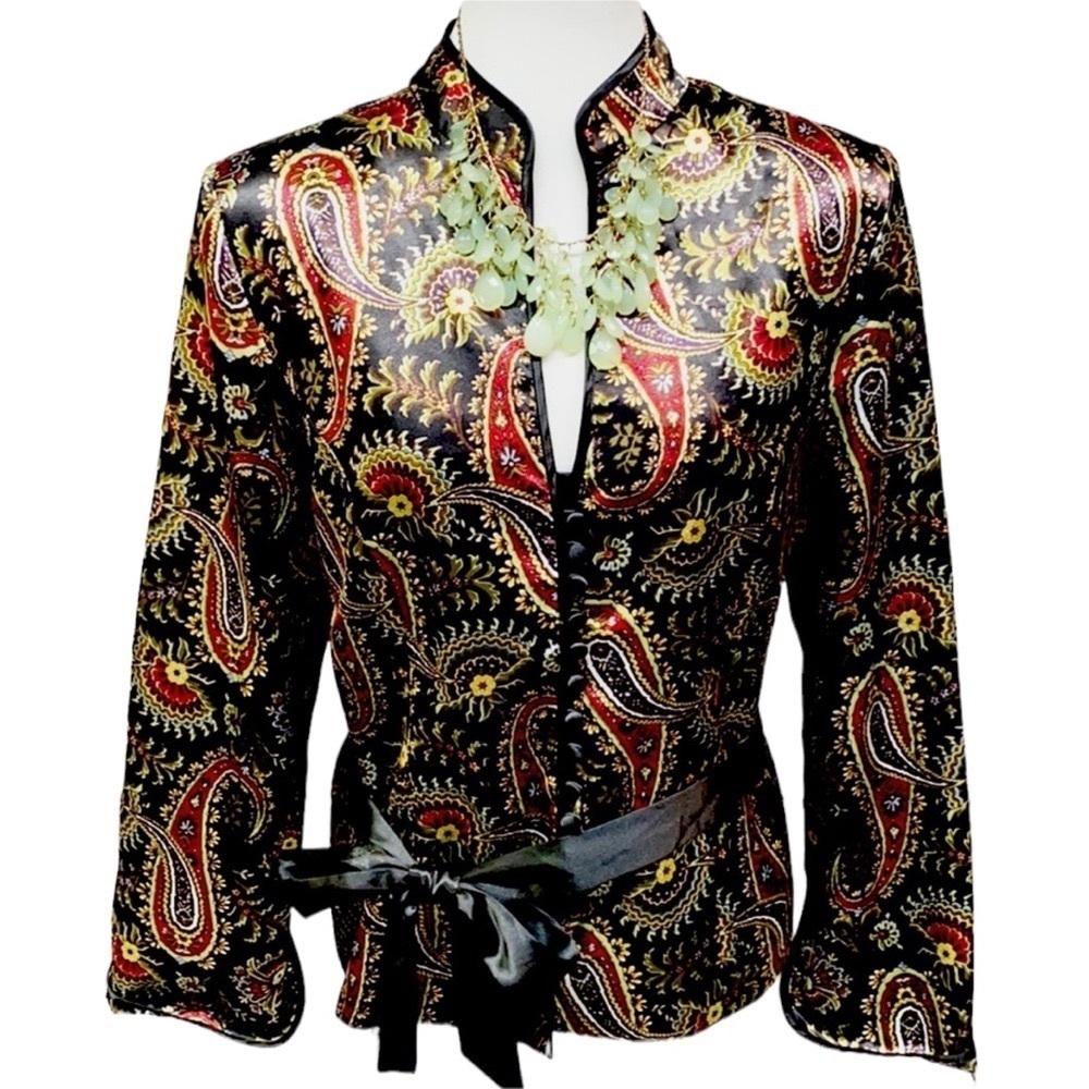 MSK Silky Paisley Jacket